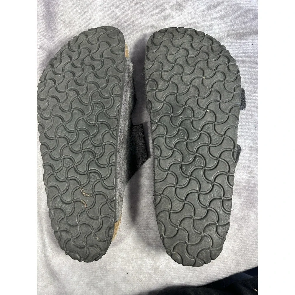 Birkenstock Zurich Suede Sandals Mens EU 45 US 12 Gray Double Buckle Slides